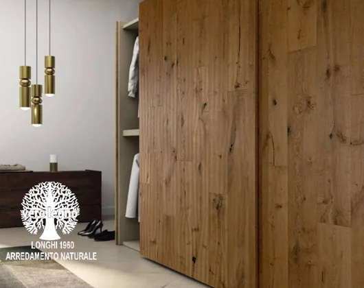 armadio porte scorrevoli in legno rovere milano