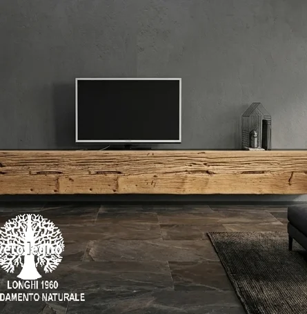 porta tv living plain in legno tronco antico