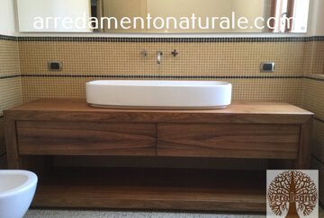 MOBILE BAGNO TEAK BURMA NATURALE mobili bagno in legno massello in teak rovere su misura milano. monza .varese. lugano. canton ticino