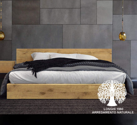 LETTO CONTENITORE IN LEGNO ROVERE NATURALE LETTO CONTENITORE IN LEGNO ROVERE NATURALE