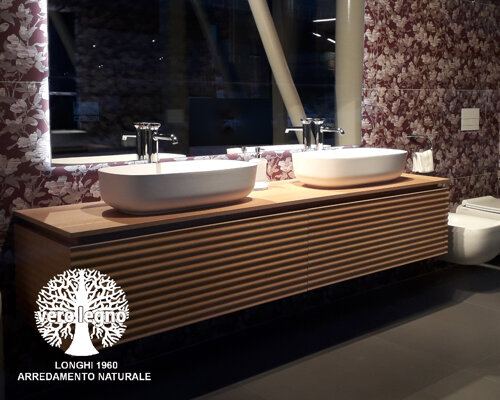 mobile bagno in legno naturale massello canneto brescia