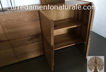 credenza soggiorno in legno massello restauro, riparazioni, verniciature, manutenzione mobili in legno lombardia, Milano, monza, Como,