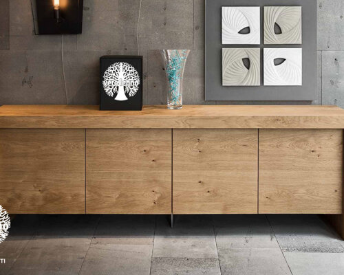 CREDENZA IN ROVERE NATURALE FORTE SPESSORE CREDENZA IN ROVERE NATURALE FORTE SPESSORE