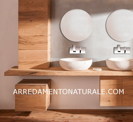mobili bagno in rovere naturale lago maggiore varese