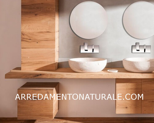 mobili bagno in rovere naturale lago maggiore varese
