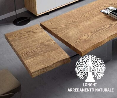 tavolo in legno massello e vetro allungabile tavolo in legno massello e vetro allungabile