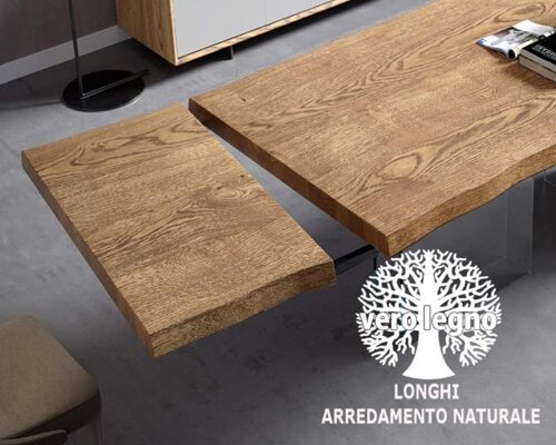 tavolo in legno massello e vetro allungabile tavolo in legno massello e vetro allungabile