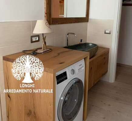 mobile lavatrice in legno massello torino
