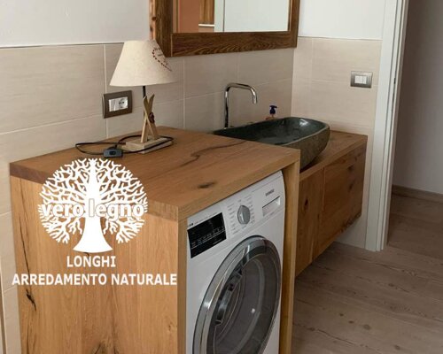 mobile lavatrice in legno massello torino