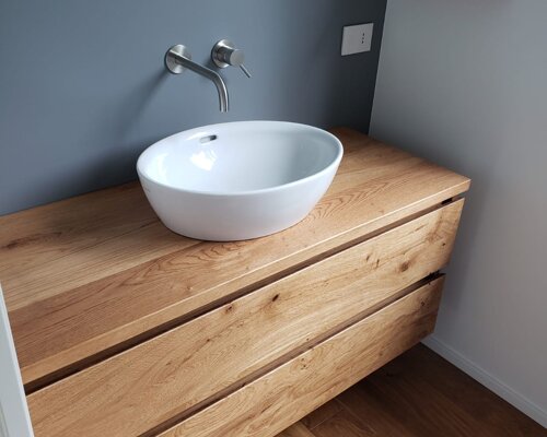 mobile bagno in rovere massiccio monza e brianza