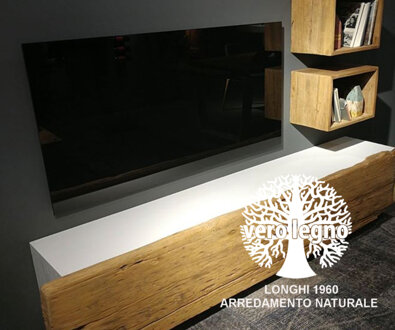 PORTA TV NATURA CON LEGNO MASSELLO GREZZO PORTA TV NATURA CON LEGNO MASSELLO GREZZO