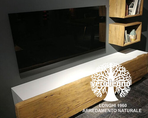 PORTA TV NATURA CON LEGNO MASSELLO GREZZO PORTA TV NATURA CON LEGNO MASSELLO GREZZO