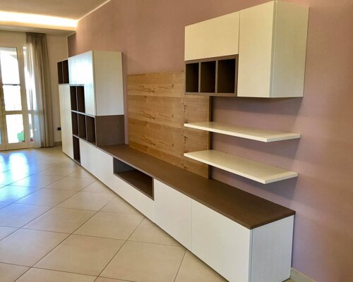 parete living 5 metri su misura e progetto milano