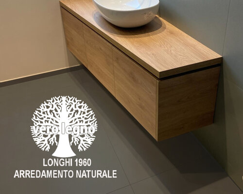 mobile bagno profondita' a scalare in teak 