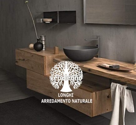 mobili bagno SU MISURA in legno massello vercelli