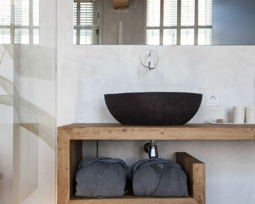 MENSOLONE A CONSOLLE PORTA LAVABO mensoloni in legno massello su misura mod. Milano