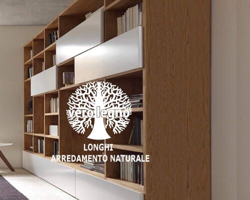 mobile living libreria su misura in legno monza