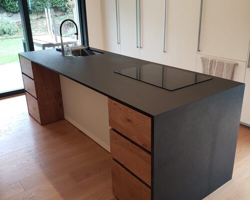 mobili con cassetti in rovere massello su misura ad incasso arese