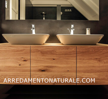 MOBILE BAGNO PENSILE ROVERE NATURALE