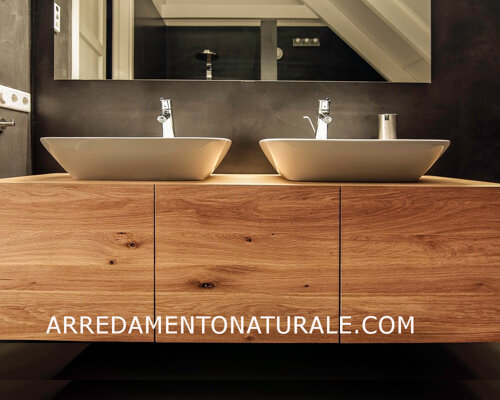 MOBILE BAGNO PENSILE ROVERE NATURALE