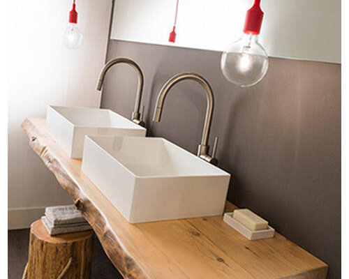 mensolone a tronco d'albero porta lavandino bagno