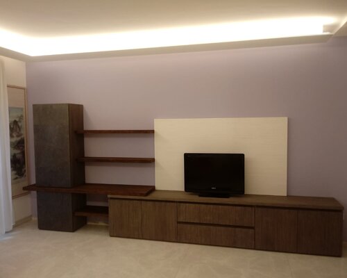 parete porta tv 5 metri in legno con montaggio provincia di Novara