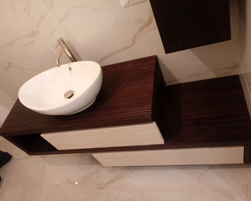 mobili bagno su misura legno falegnameria lombardia