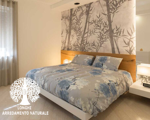 2-camera-matrimoniale laccato bianco e testiera legno naturale Lecco