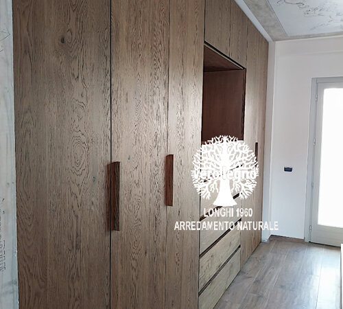 armadio rovere rustico massello su misura sondrio