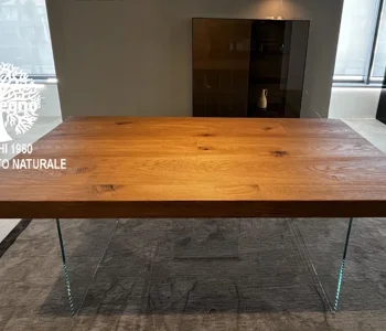 tavolo rovere forte spessore con lastre vetro tavolo rovere forte spessore con lastre vetro