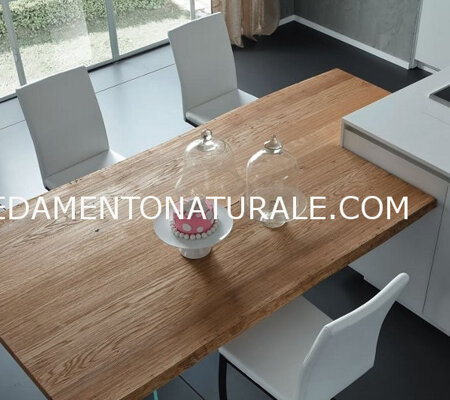 TOP CUCINA VERO LEGNO MASSELLO NATURALE top e mensoloni in legno massello nyato finitura teak sabbiato