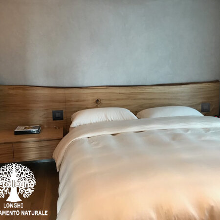 testiera letto legno taglio tronco filo corteccia