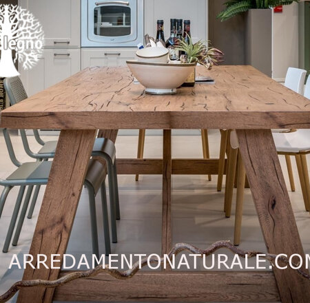 tavolo in rovere massello naturale rustico CUSAGO tavolo in rovere massello naturale rustico CUSAGO