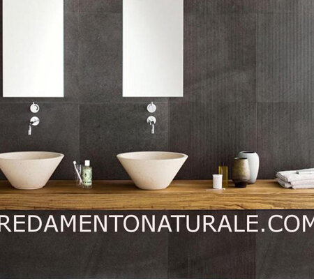 MENSOLONI PORTA LAVABO LEGNO MASSELLO mensolone in rovere naturale su misura mod. Monza