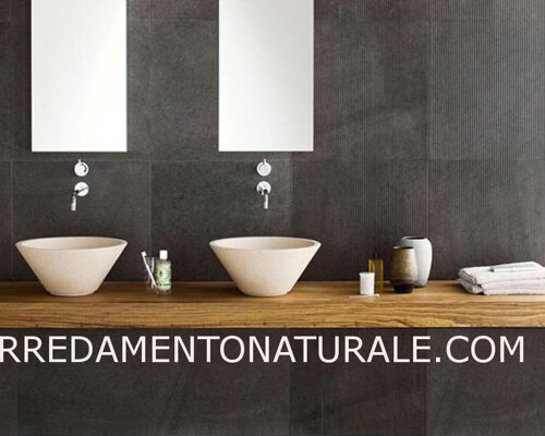 MENSOLONI PORTA LAVABO LEGNO MASSELLO mensolone in rovere naturale su misura mod. Monza