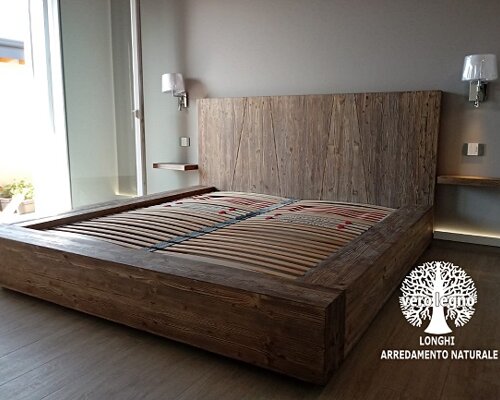 letto in legno massello rustico Parma emilia