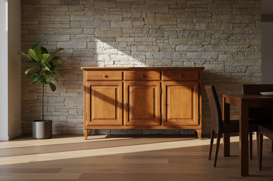 463 credenza 3 porte gamba sciabola