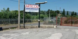 Insegna luminosa a led a bandiera bifacciale Roma Velletri - A.S.T. NEON