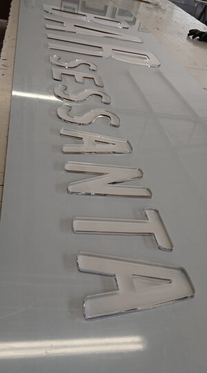 Lettere in plexiglass trasparente Roma - A.S.T. NEON