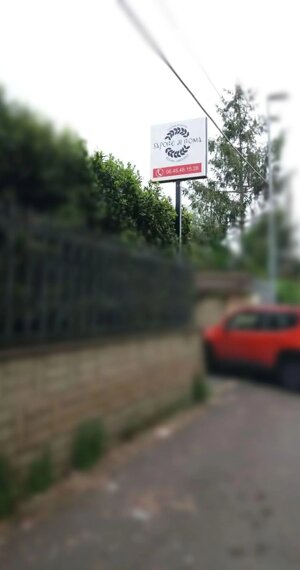 Insegna luminosa a led a bandiera bifacciale Roma