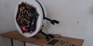 Insegna luminosa circolare a bandiera bifacciale a led Latina Terracina - A.S.T. NEON