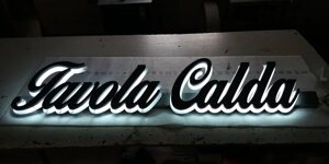Insegna luminosa a led a lettere singole a luce retroriflessa Roma - A.S.T. NEON