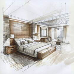 sketch architectual drawing of a modern bedroom.jpeg