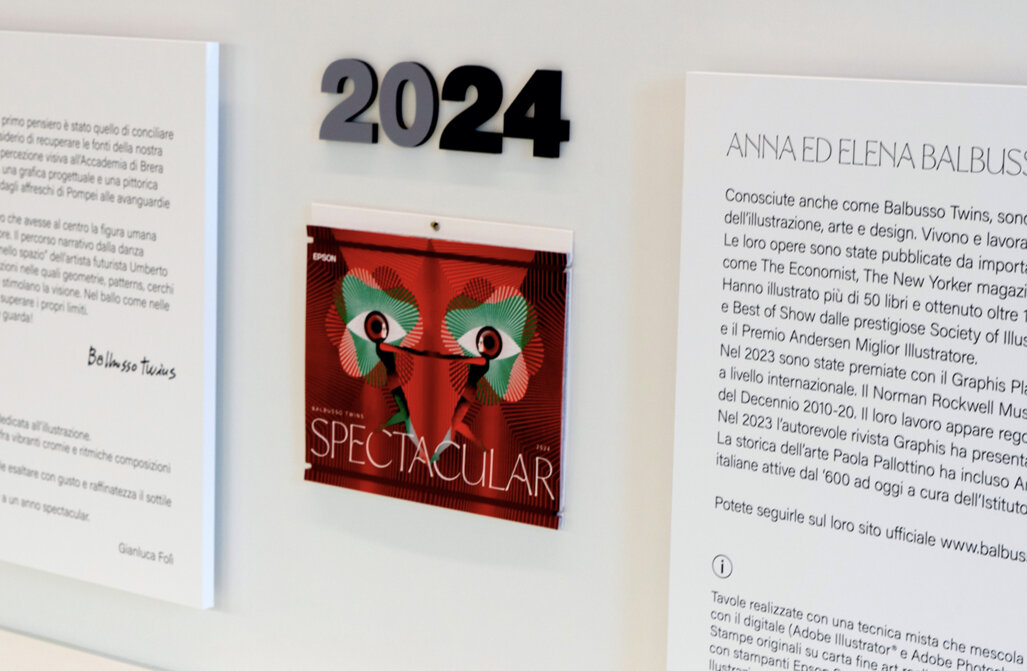 Milan Exhibit: Epson Calendar Spectacular illustrated by Balbusso Twins