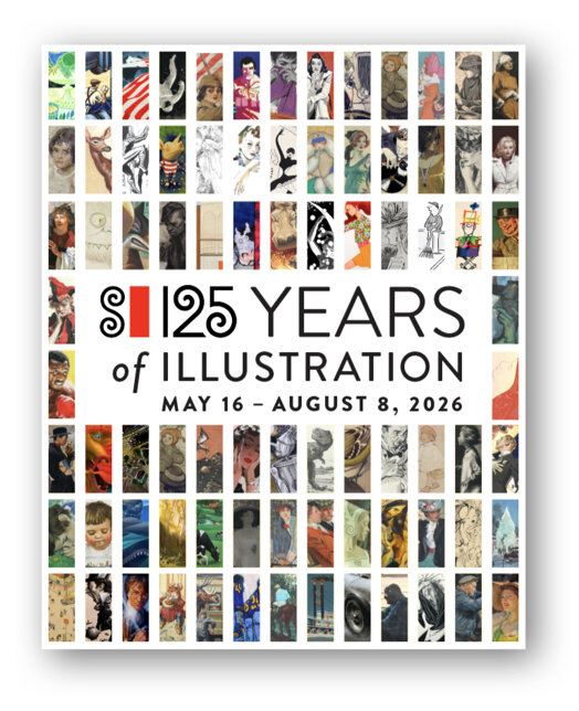 Official poster 125 Years Exhibition Society of Illustrators NYC. 