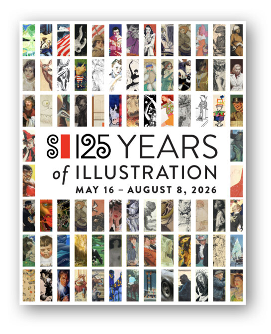 Official poster 125 Years Exhibition Society of Illustrators NYC. 