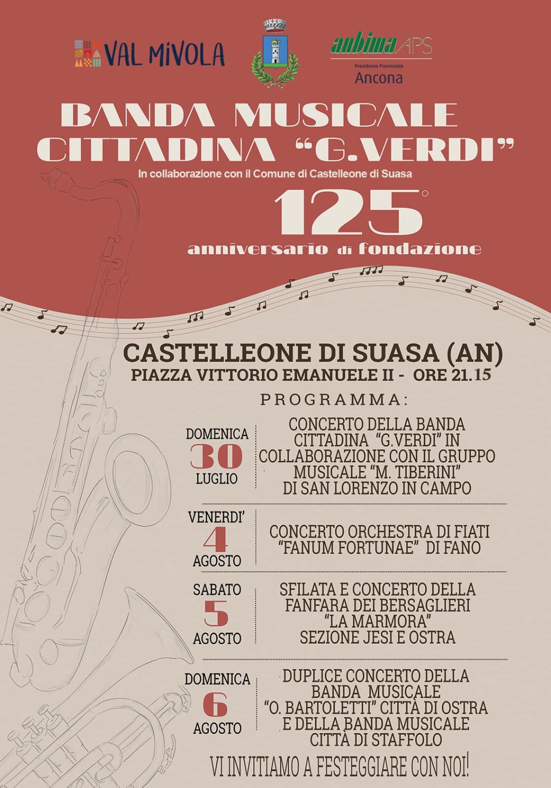 125° ANNIVERSARIO DELLA FONDAZIONE 125° ANNIVERSARIO DELLA FONDAZIONE