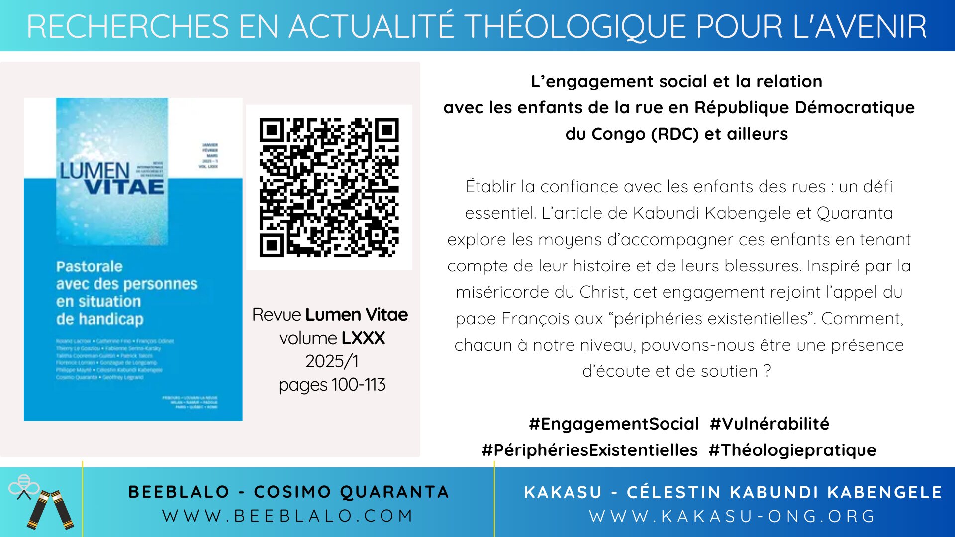 Impegno sociale e lettura teologica dell'azione pastorale verso i ragazzi di strada in RDC e dintorni Impegno sociale e lettura teologica dell'azione pastorale verso i ragazzi di strada in RDC e dintorni