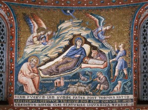 natività di pietro cavallini basilica di santa maria in trastevere.jpeg natività di pietro cavallini basilica di santa maria in trastevere.jpeg