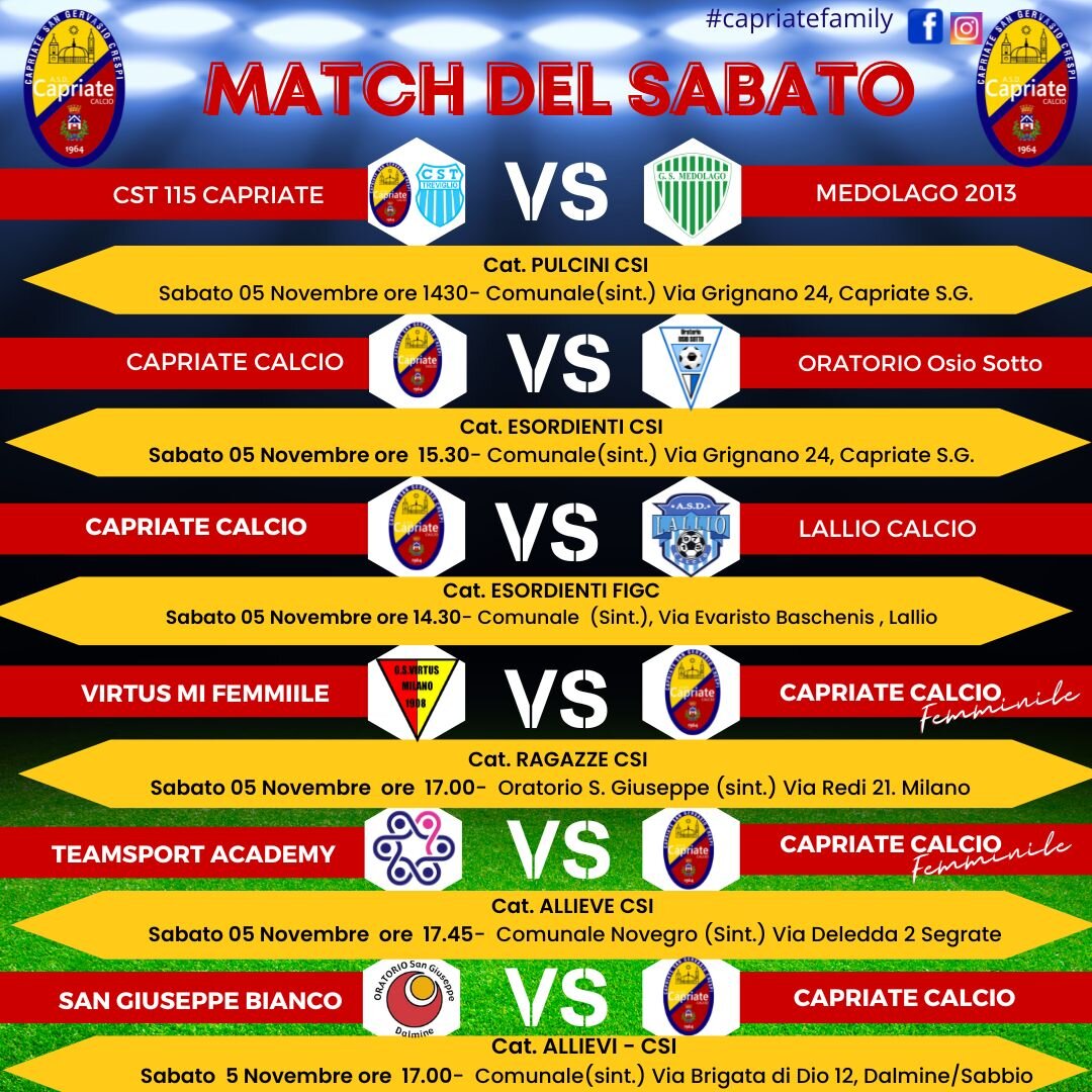 LE PARTITE DEL WE: CAMBIA IL GIORNO PER LA JUNIORES